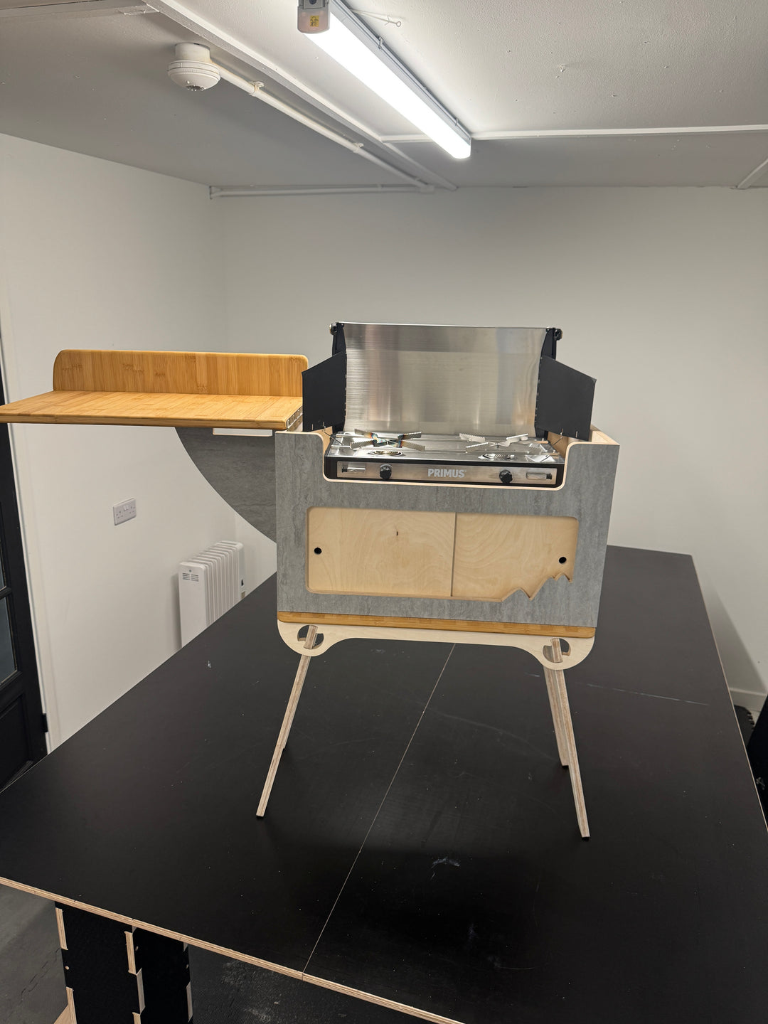 Kitchen Box - Portable cooking station & fold away table - Campervan Cooker Box - Cymru Camper Furniture Site