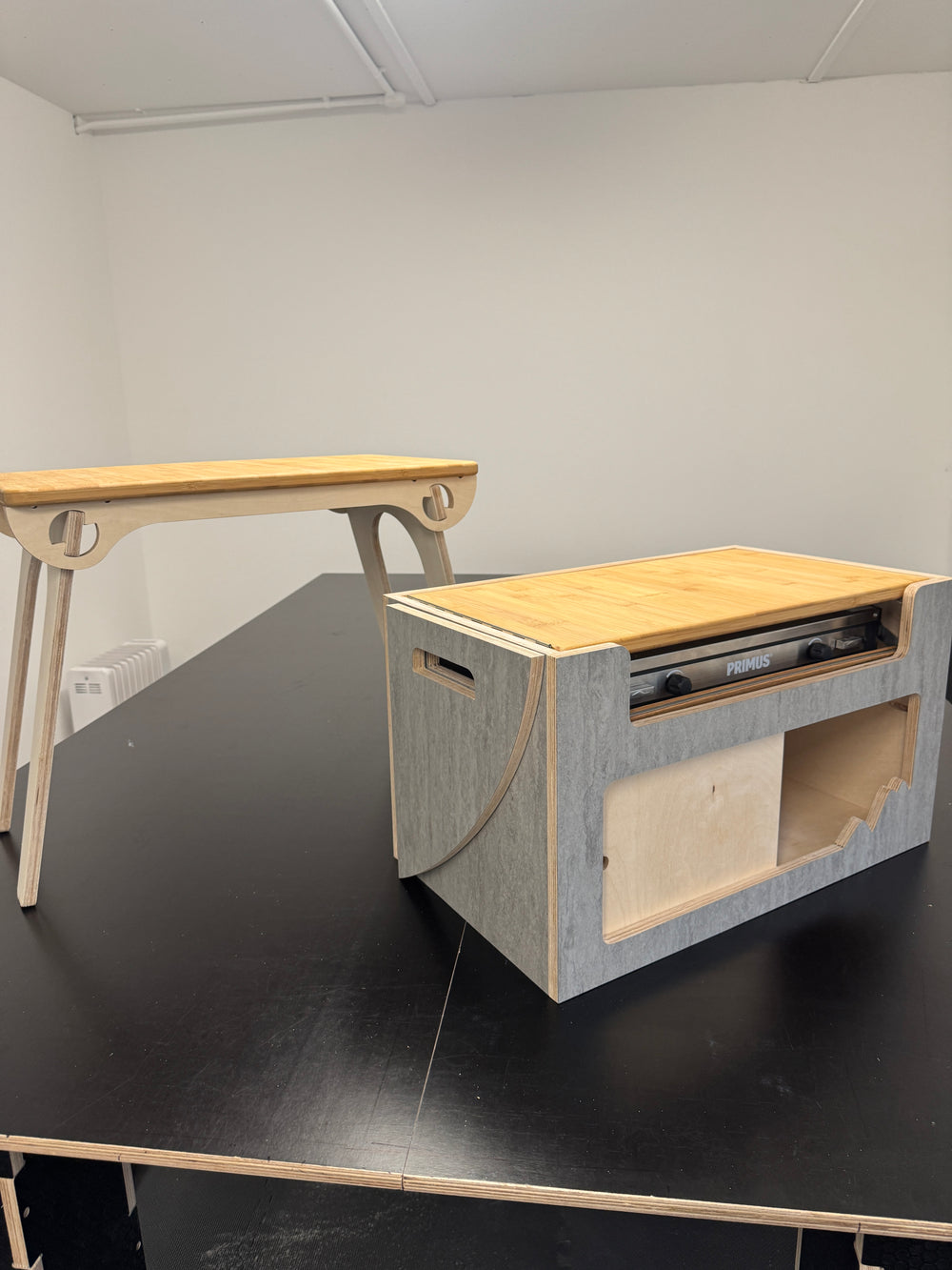 Kitchen Box - Portable cooking station & fold away table - Campervan Cooker Box - Cymru Camper Furniture Site