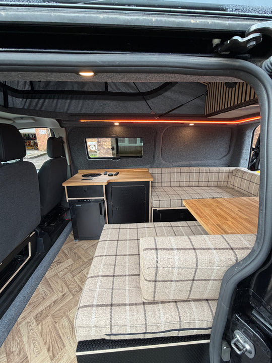 Ford Transit Custom Bench Seating with U shape - Includes Pull out rear kitchen drawer
