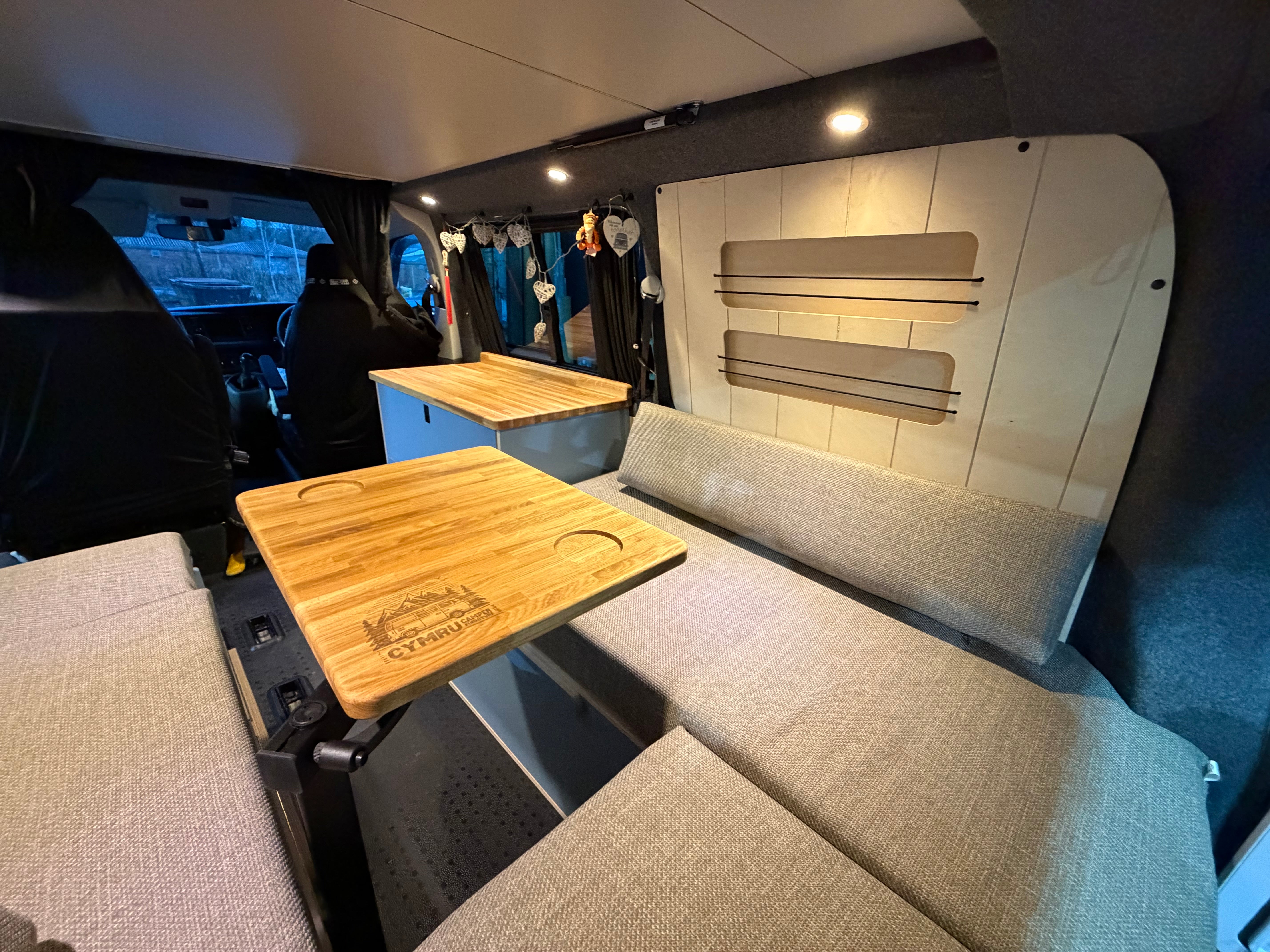 Birch Ply Wheel Arch Panels with integrated Pockets - Pair - VW Transporter - Cymru Camper Furniture Site
