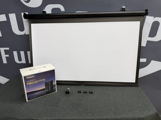 Ultimate Van Cinema - Projector with Ceiling Mount &amp; Retractable Screen - Cymru Camper Furniture Site