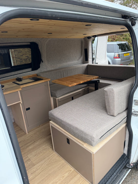 360 Swivel Oak Table - Cymru Camper Furniture Site