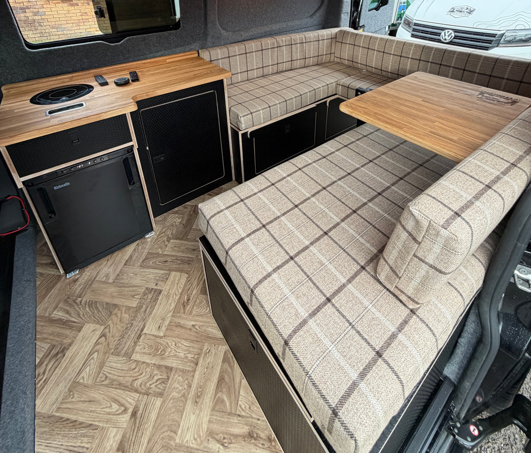 Ford Transit Custom Bench Seating with U shape - Includes Pull out rear kitchen drawer