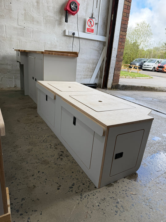 Transporter LWB Bench Style Furniture Bundle - Twin slider upgraded