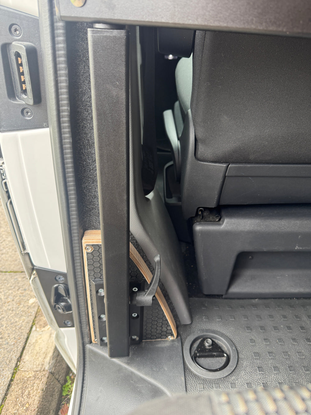 B Pillar Mount Only - Sliding Door 360 Swivel Table - Eat inside or out - Solid Oak - Cymru Camper Furniture Site