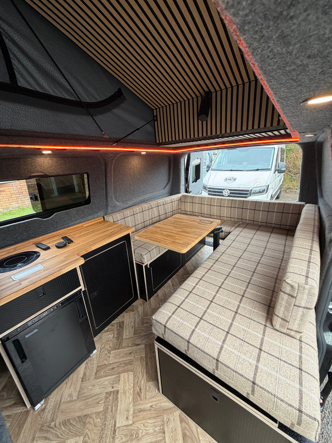 Ford Transit Custom Bench Seating with U shape - Includes Pull out rear kitchen drawer