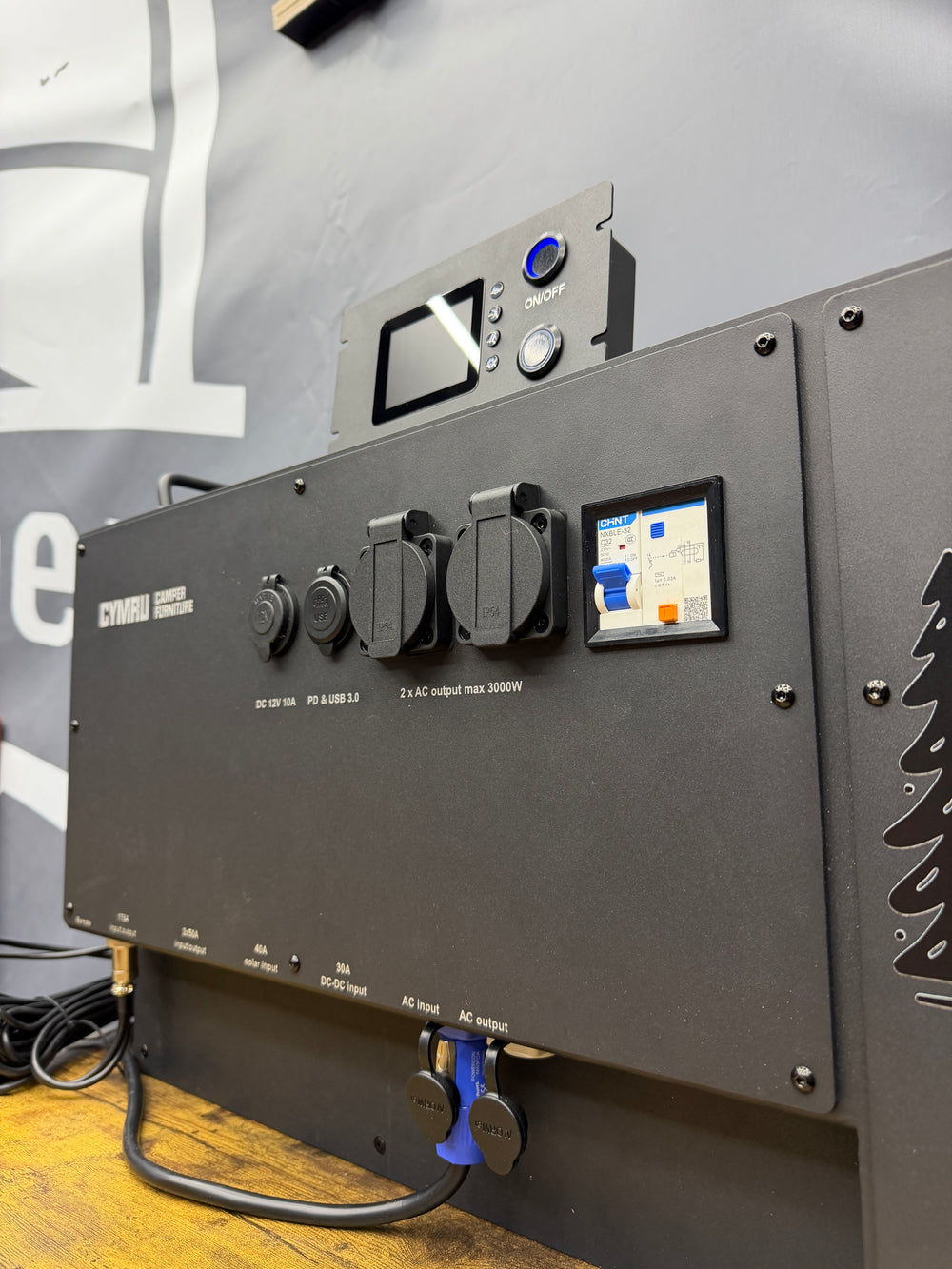 Powerwall - Complete OffGrid Electrical System - 300ah lithium battery & 3000w inverter - Cymru Camper Furniture Site