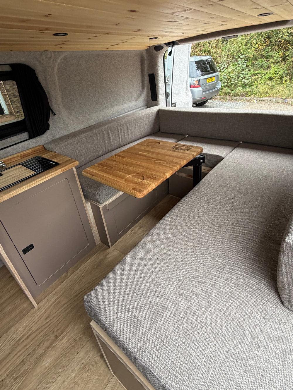 360 Swivel Oak Table - Cymru Camper Furniture Site