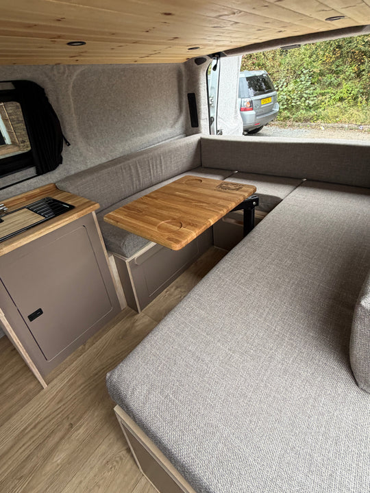 360 Swivel Oak Table - Cymru Camper Furniture Site