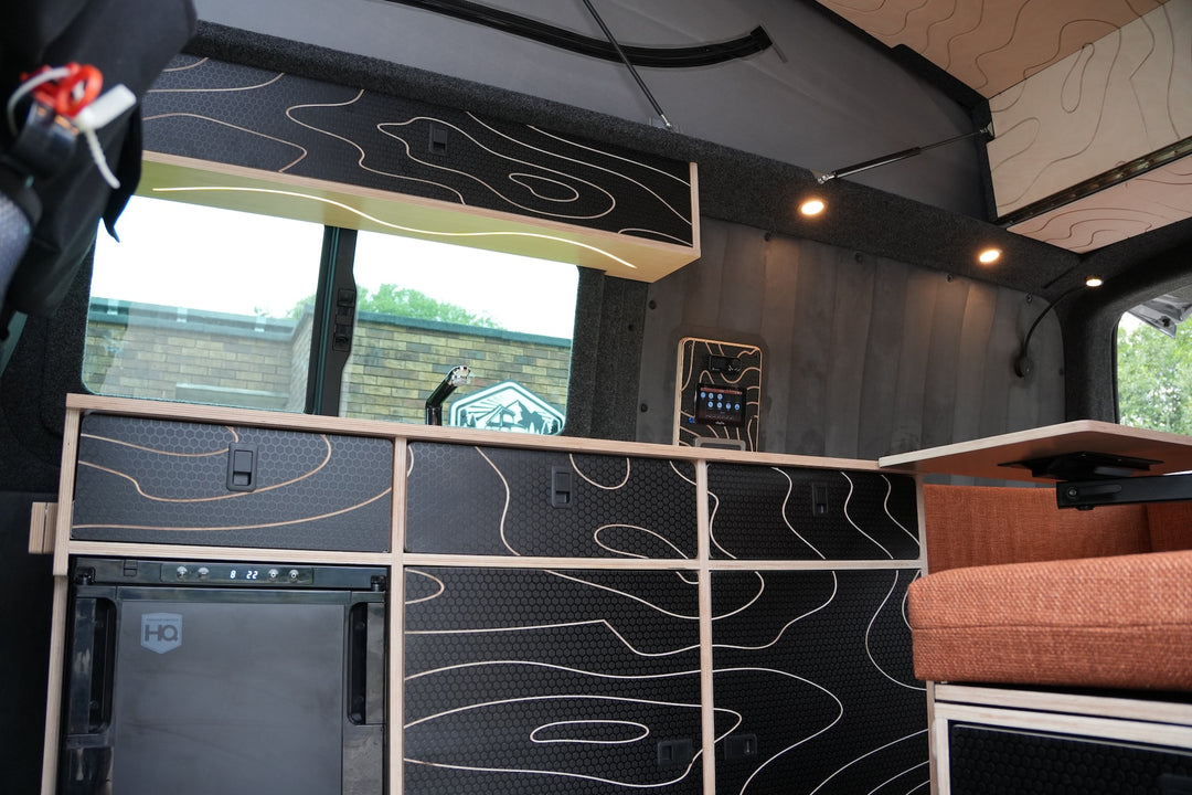 Elite Camper Van Furniture Bundle - Premium Bench Seating, Pull out rear drawer & Kitchen