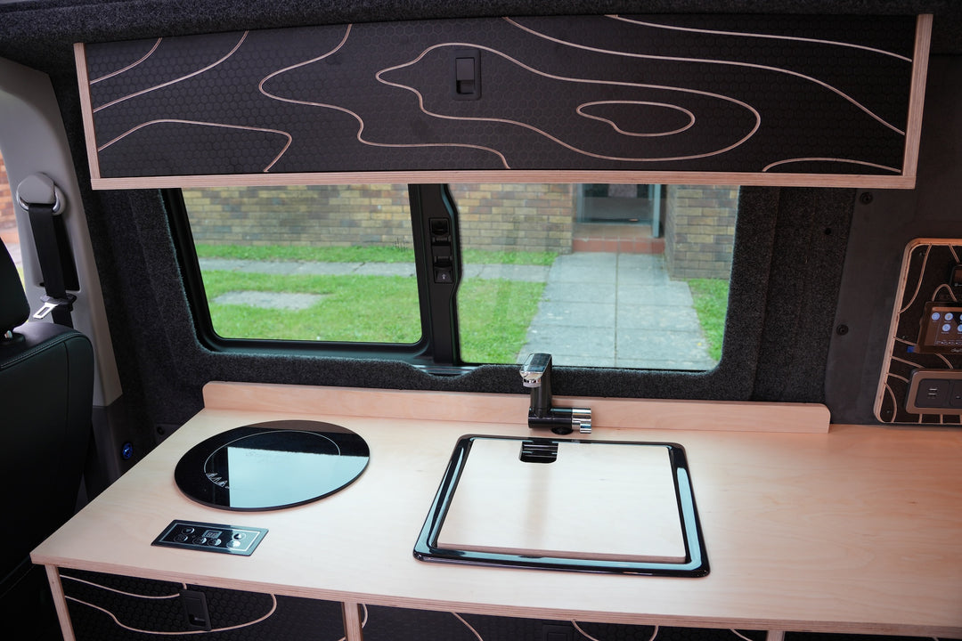 Elite Camper Van Furniture Bundle - Premium Bench Seating, Pull out rear drawer & Kitchen