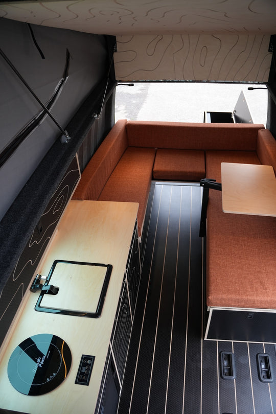 Elite Camper Van Furniture Bundle - Premium Bench Seating, Pull out rear drawer & Kitchen