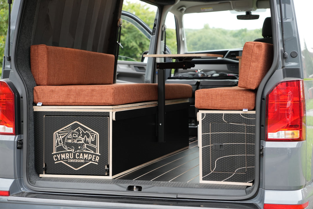 Elite Camper Van Furniture Bundle - Premium Bench Seating, Pull out rear drawer & Kitchen