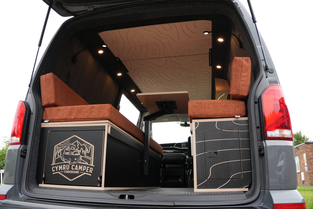 Elite Camper Van Furniture Bundle - Premium Bench Seating, Pull out rear drawer & Kitchen