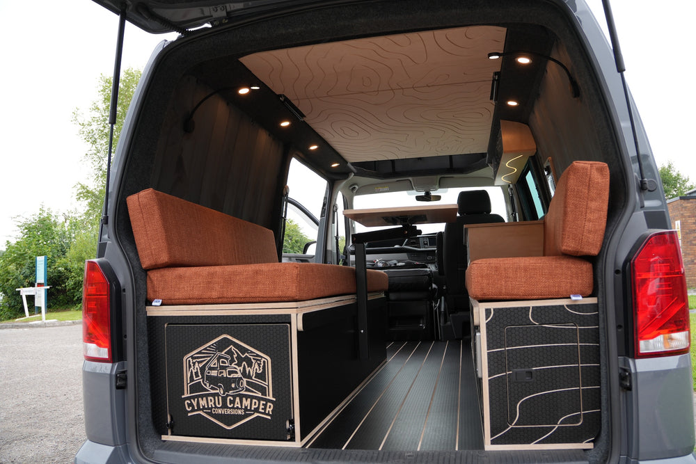 Elite Camper Van Furniture Bundle - Premium Bench Seating, Pull out rear drawer & Kitchen