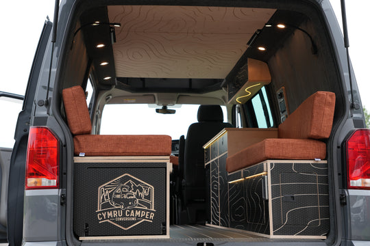 Elite Camper Van Furniture Bundle - Premium Bench Seating, Pull out rear drawer & Kitchen