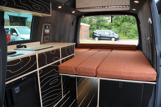 Elite Camper Van Furniture Bundle - Premium Bench Seating, Pull out rear drawer & Kitchen