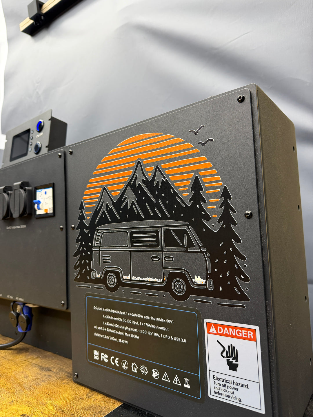 Powerwall - Complete OffGrid Electrical System - 300ah lithium battery & 3000w inverter - Cymru Camper Furniture Site
