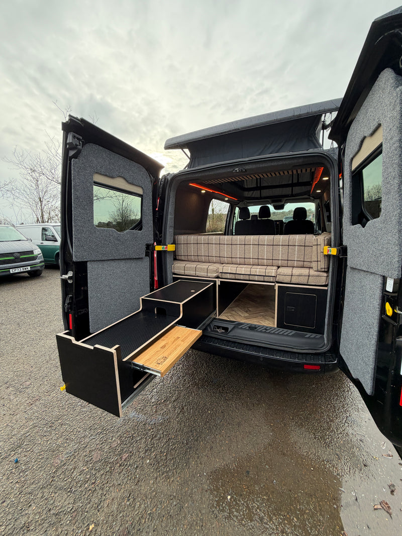 Showstopper Full Campervan Conversion - Ford Transit Custom - Cymru Camper Furniture Site