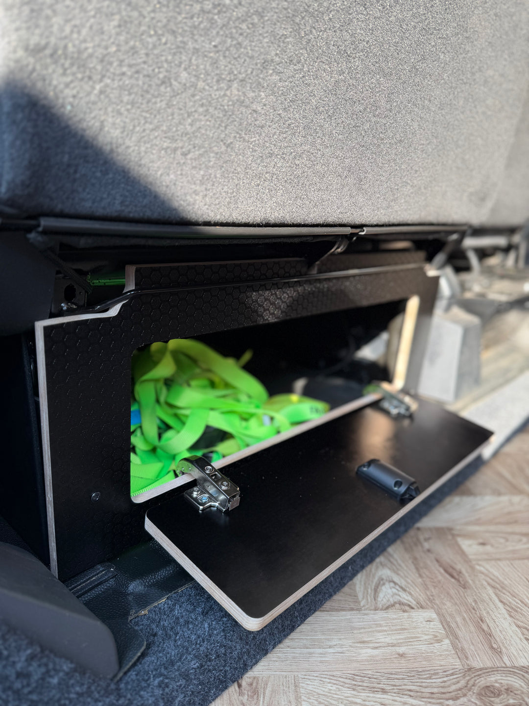 Ford Transit Custom 2012-2023 -  Double Passenger Seat Storage Door -Hexa Ply