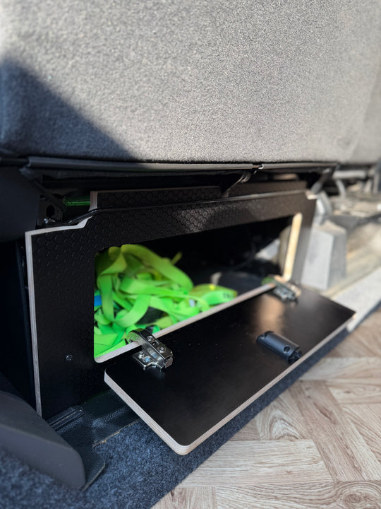 Ford Transit Custom 2012-2023 -  Double Passenger Seat Storage Door -Hexa Ply