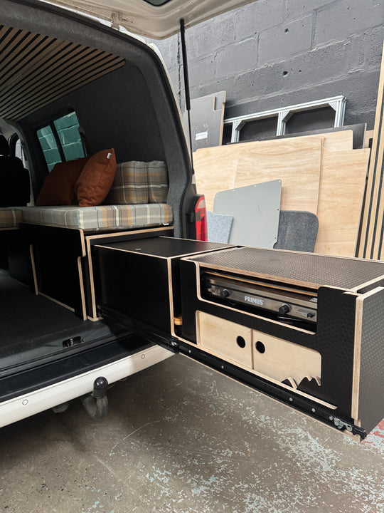 VW Transporter Kombi Single Bench Unit - Pull Out Bed & Kitchen System
