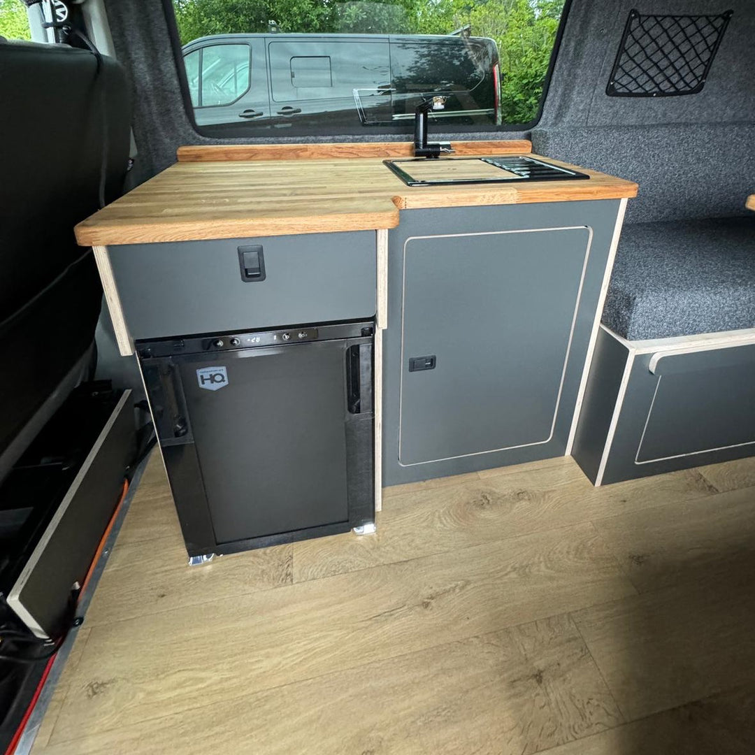 50L 12V Campervan Fridge - Silver or Black - Cymru Camper Furniture Site