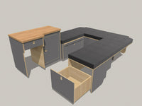 U Shape Seating Bundle - Carreg Cennen - Includes Kitchen Unit